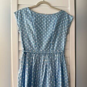 Custom Made Sky Blue Polka Dot Dress